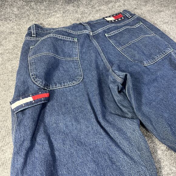 Vintage Tommy Hilfiger Y2K Carpenter Jeans Women Sz 15 x 31 Flare Leg - Picture 1 of 16